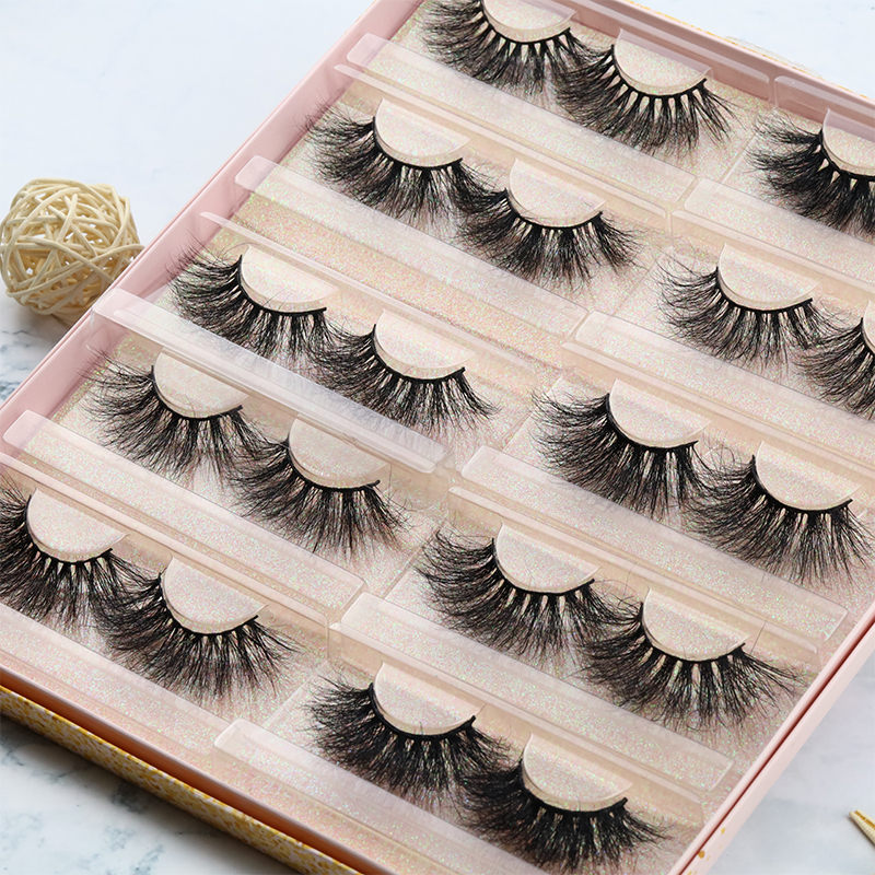 Best selling wholesale real mink 25mm lashes with package box YY