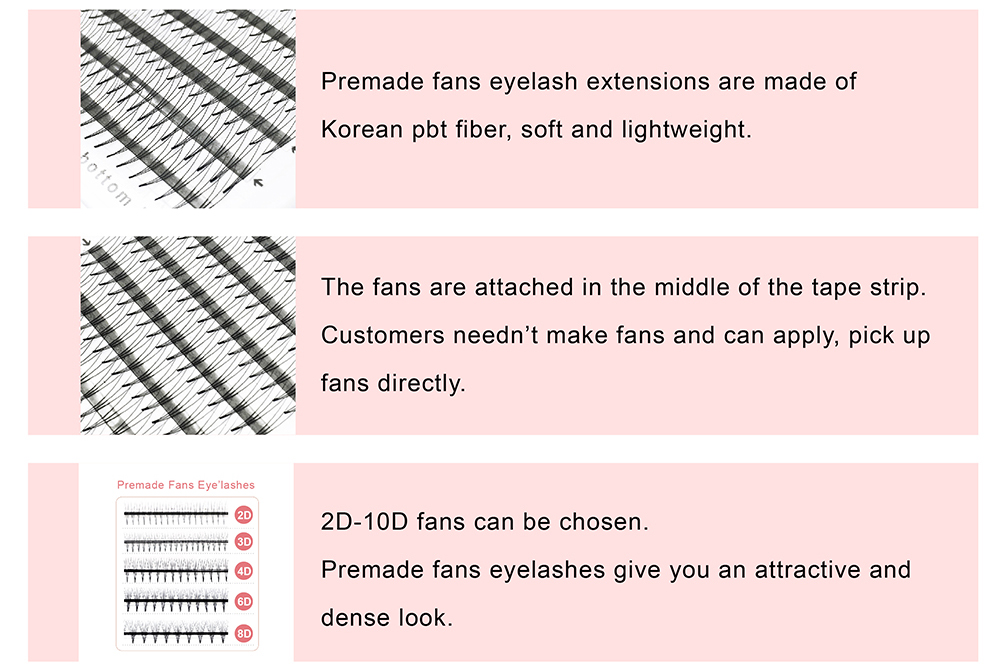 3D Premade Fans Lashes Eyelash Extension Manufacturer USA