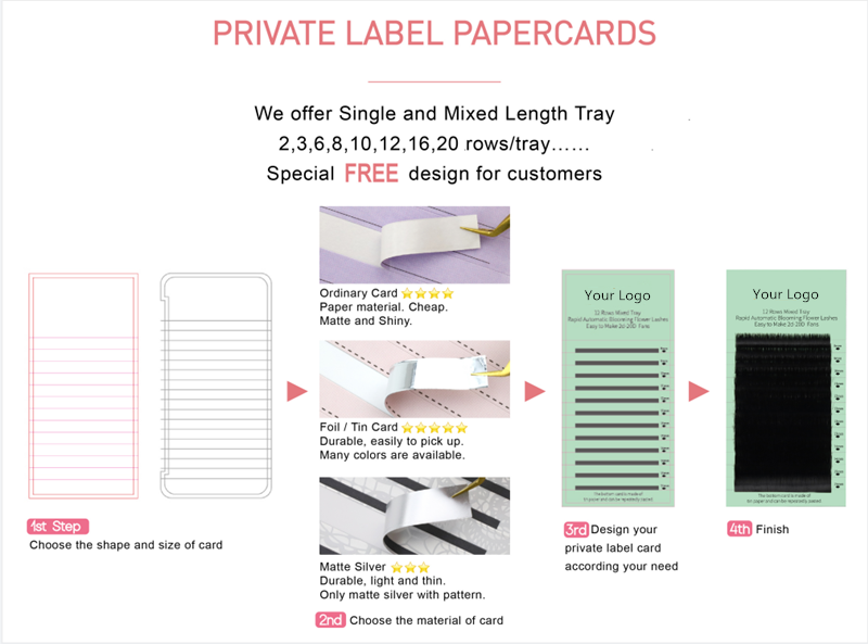 Wholesale professional individual colored lash extensions with your logo vendors XJ84